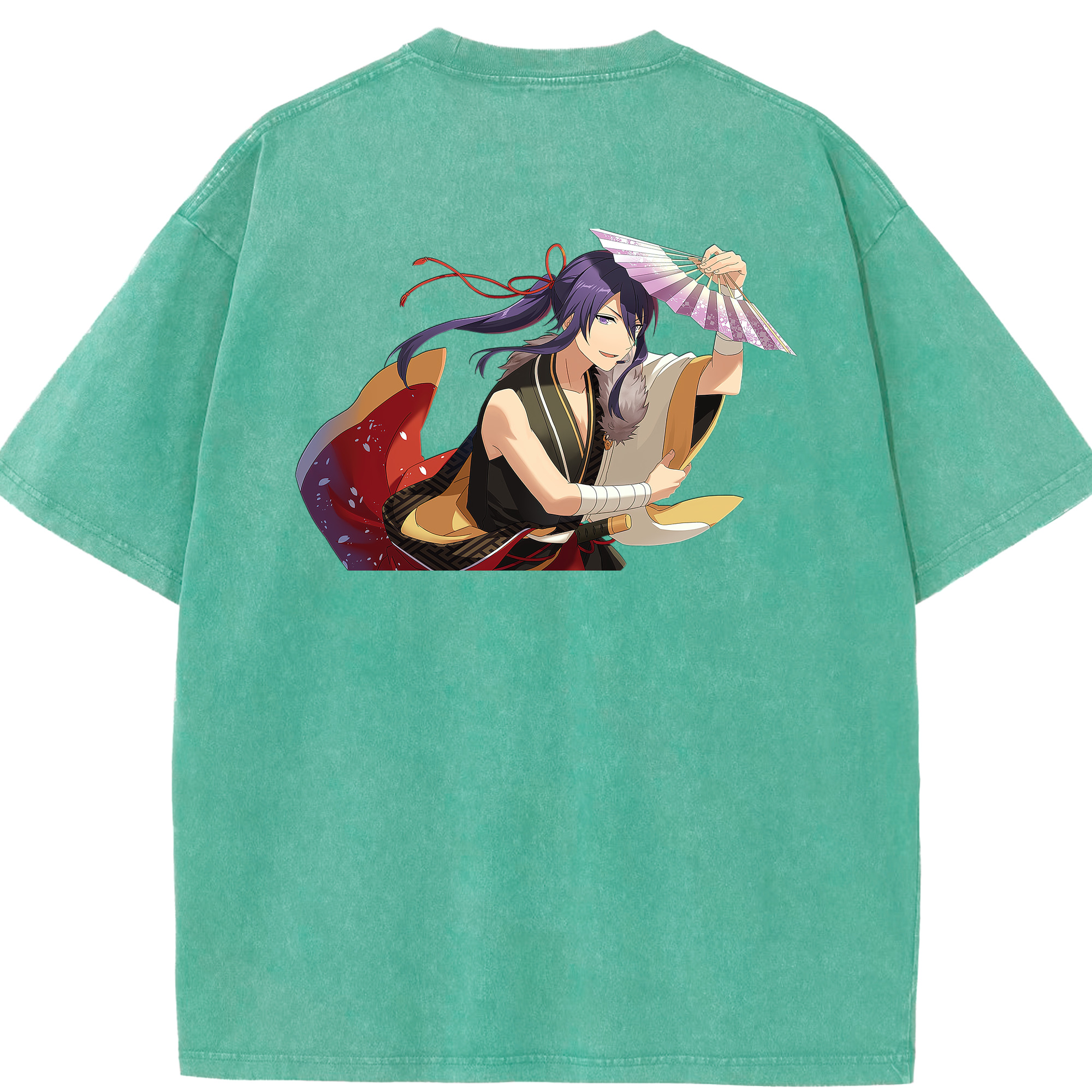（画像用） あんさんぶるスターズ! Ensemble Stars 綿100% ヴィンテージ風 半袖Tシャツ（背面プリント）